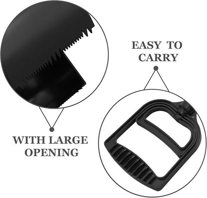 Kisangel Long Handle Pet Waste Scooper Black Dog Waste Picker Outdoor Poop Scoop Tool for Convenient Dog Walking Cleanup Random Color