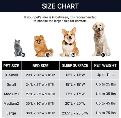 WESTERN HOME WH Calming Dog Beds Large Sized Dog - Donut Fluffy Pet Bed, Round Faux Fur Plush Bed