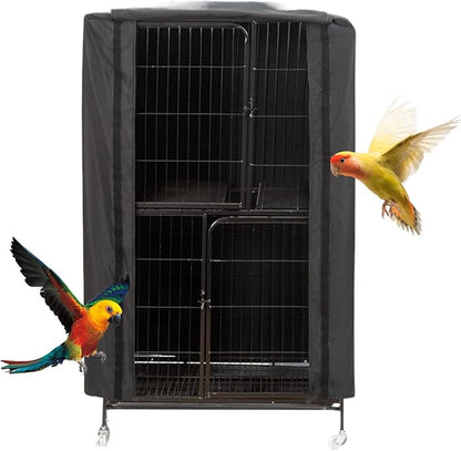 Bird Cage Covers for Night - 66x48x102cm Breathable Budgies Guard Enclosure Shroud | Waterproof Nighttime Parakeet Parrot Cockatiel Shelter Draping Screen, Light-Blocking Aviary Protection Curtain