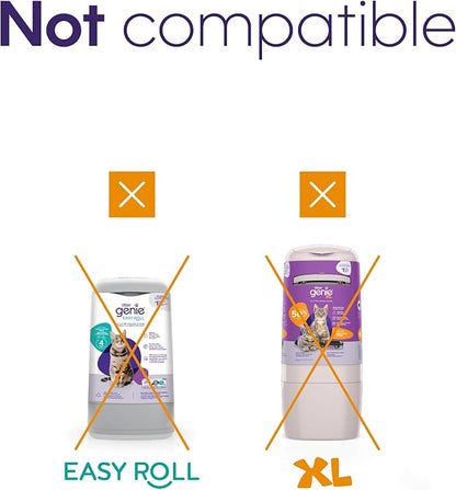 Litter Genie Refill Bags | Jumbo,56 Total ft | Up to 8 Months of Supply in 2 cartridges-| Ultimate Odor Control Cat Litter Bags,2 Count (Pack of 3)