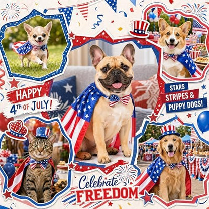 Halloween American Flag Cape Halloween Dog Costume for Medium Pets - Image 5