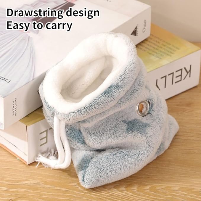 Sugar Glider Bonding Pouch Carrier, Small Animal Sleeping Pouch with Breathable Vent and Drawstring, Portable Travel Bag for Sugar Glider, Rat, Squirrel, Guinea Pig, Birds, Parrot (Light Gray)