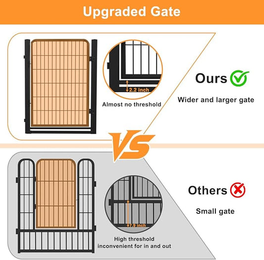 Dog Fence Outdoor Pens Outside,Portable Dog Play Pen 40" H 16 Panels Pet Playpen Exercise Pens for Puppys Small Medium Large Dogs RV Camping Yard Garden Indoor Low Threshold Wide Gate
