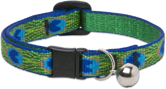 LupinePet Originals 1/2" Tail Feathers Cat Safety Collar with Bell , 8-12"