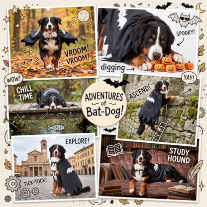 Halloween Dog Costume, Bat Halloween Dog Cape for Medium Large Pets(XL) - Image 5