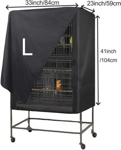 Birdcage Cover Extra Large Parrot Cage Cover Light Blocking for Cats, Mink, Totoro, Parakeet, Parrot and Small Animals(84x59x104cm)