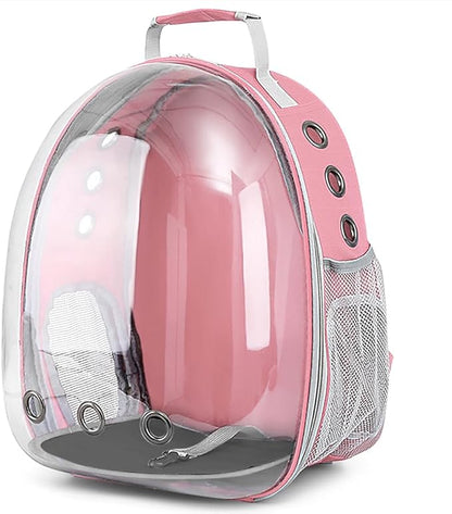 Pet Backpack Carrier,Bubble Backpack Cat Carrier,Pets and Small Dogs,Space Capsule Pet Carrier for Traveling, Walking, Hiking and Outdoor Activities (Pink)