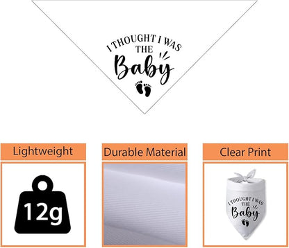 Pregnancy Announcement Dog Bandana I Thought I was The Baby Gender Reveal Dog Baby Coming Soon Announcement Photo Props for Large Medium Small Dogs