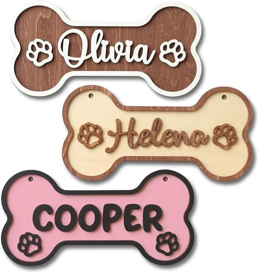 Custom Dog Room Decor Dog Crate Accessories Name Plate Doghouse Name Sign Decor Gift for Pet Lover
