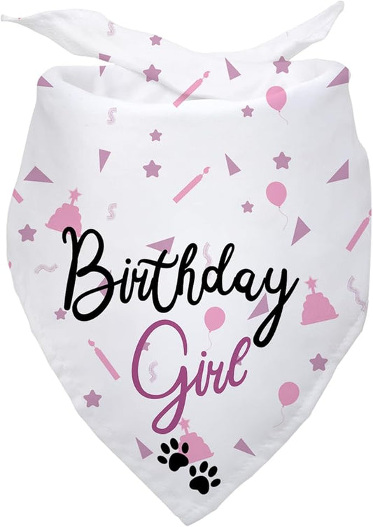 Dog Birthday Girl Happy Birthday Dog Bandana for Girls Pet Accessories for Pet Lovers Bandana for Puppy Girl Birthday