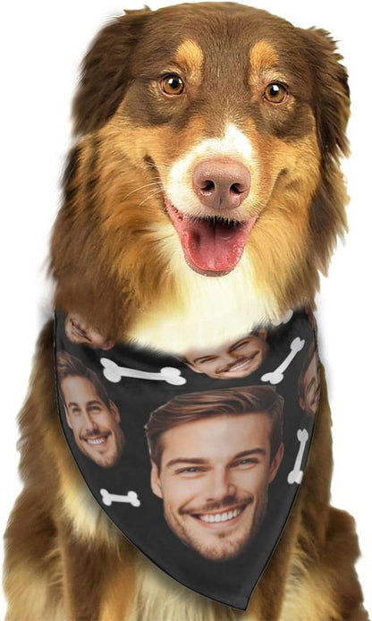 Custom Dog Bandana for Cat Dog Pet Add Your Design Personalized Neckwear Bandanas with Your Text Logo Image Customized Pet Scarf Funny Gifts Style 02