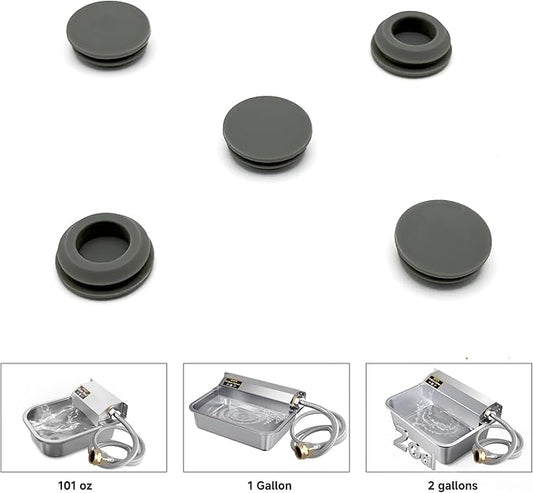 Silicone Plug for PETSOLON Automatic Pet Water Dispenser (Stianless Steel Model), 5 pcs Pack （4pcs Silicone Plug + 1 pcs Metal Plug