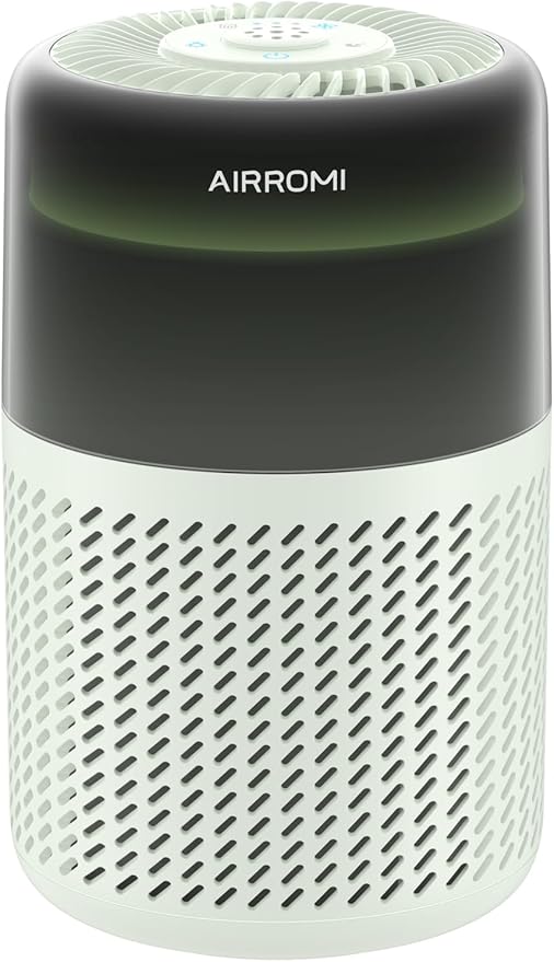 AIRROMI HEPA Air Purifier for Bedroom&Home,Pet Air Purifier for Home Pets,Removes Pet Odor,Cat Litter Smell,Dust,Smoke&Allergies,Quiet Room Air Purifier with Scents,360°Air Cleaner,A2005 Green
