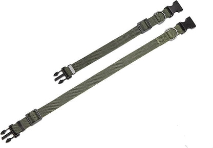 Adjustable Nylon Dog Collar, pet Collar 1 Inch 3/4 Inch 5/8 Inch Wide, for Large Medium Small Dogs(3/4 Inch, Green)