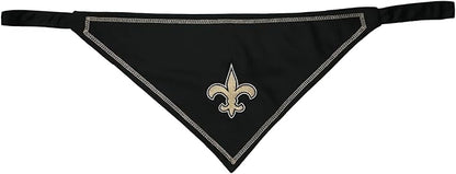 Pets First NFL New Orleans Saints TIE Bandana, Size Large/X-Large. Dog Bandana Scarf Bib for Pet Cat Dog. The Ultimate Game-Day, Party Bandana