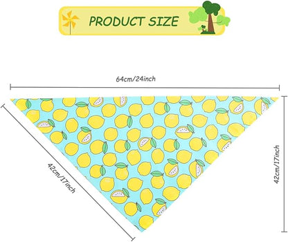 Personalized Dog Bandana Embroidered Name Custom Neckwear Dog Scarf Triangle Bibs Kerchief Pet Costume Accessories for Small Medium Large Dogs Cats Pets Birthday Gift Fresh Fruit Series