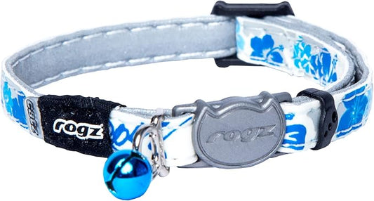 Rogz Glowcat Cat Collar with Safety Buckle Kitten/x-Small - Blue