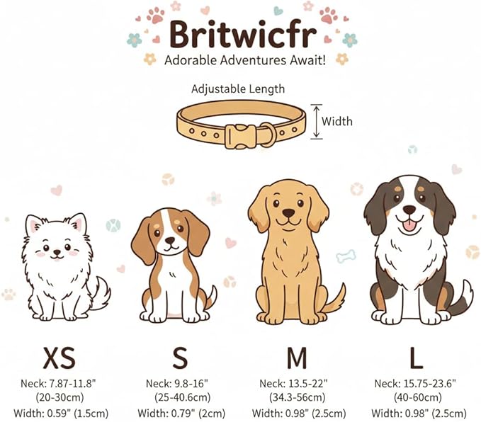 Dog Collar, Spring Summer Dog Collar with Orange Print and Charm, Cute Spring Summer Fruit Collar with Soft & Breathable Fabric, Adjustable Pet Collar for Small Dogs