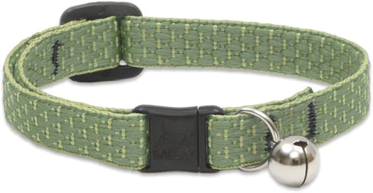 LupinePet Eco 1/2" Moss Cat Safety Collar with Bell , 8-12"