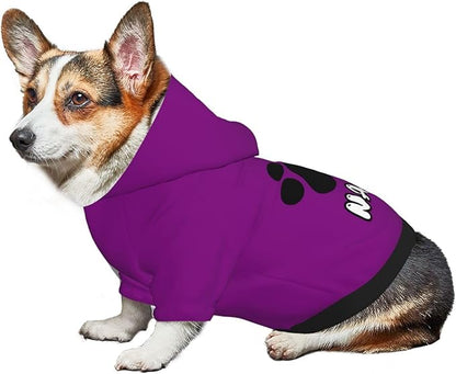 Custom Dog Hoodie Soft & Warm Design Your Own Personalized Photo Text Logo Name Dog Clothes for Puppy Sweatshirt Hooded for Small Medium Large Dogs Girl/Boy Cats Purple