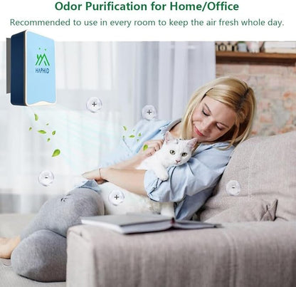 Ionizer Air Purifier/Plug In Air Purifier [Upgraded] with Ion Technology, Cat Litter Deodorizer Odor Eliminator for Purifying Pet Odors, Various Smell, Etc(Blue,6-Pack)
