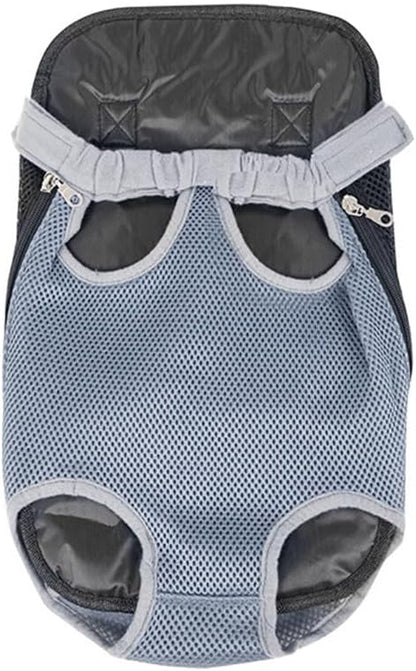 Leconpet Pet Carrier Backpack, Legs Out Adjustable Pet Front Cat Dog Carrier Backpack, Easy-Fit Dog Travel Backpack Carrier for Hiking Camping for Small Medium Puppies Cats (L, Light Grey)