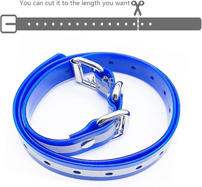 Dog Collar Strap for Most of Electronic Training Shock Collar Receivers-Adjustable Durable Waterproof Odorless 3/4 Inch Collar Replacement for Barking Fence-Pet TPU Collar Strap
