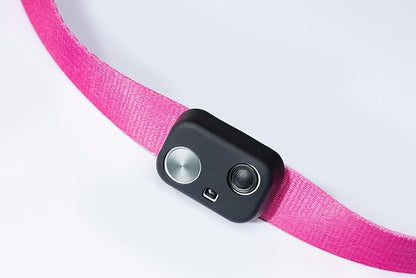 MS-5 Automatic Pet Door Collar, Genuine High Tech Pet Brand Dog Collar for Power Pet Doors - Deluxe Strap (Pink, Extra Large) - DC-PNK-MS5-XL
