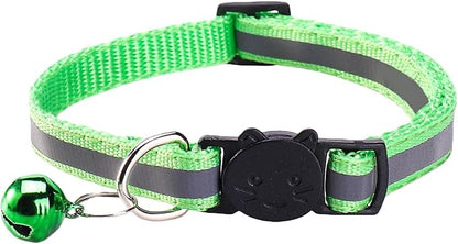 14 Pack Breakaway Cat Collar with Bell, Reflective Kitten Collar for Girl Boy Cats, Safety Buckle Adjustable 7.5-12.5 Inch, 0.4 Inch Width Lightweight, Pet Gifts (Multi-Colored)
