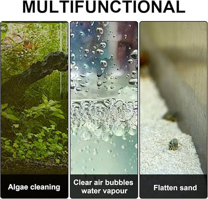 Algae Scraper for Glass Aquariums 24.4" Fish Tank Scraper with 10 Replaceable Blades Aquarium Glass Scraper Adjustable Length Aquarium Cleaning Tools Kit for Glass Aquarium Fish Tank