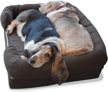 PetFusion Ultimate Dog Bed, Orthopedic Memory Foam, Multiple Sizes and Colors, Medium Firmness Pillow, Waterproof Liner, YKK Zippers, Breathable 35% Cotton Cover