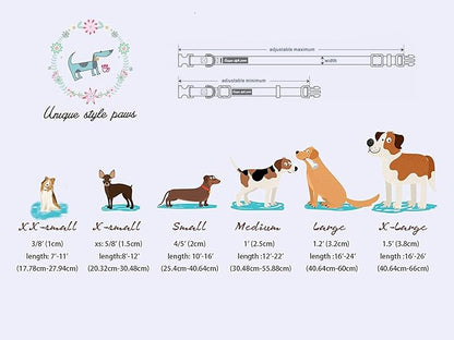 Unique Style Paws Metal Buckle Banana Leaves Dog Collar, Durable & Cute, Suitable for Small, Medium & Large Dogs, Unique Design, Superior Craftsmanship, Exceptional Customer Service