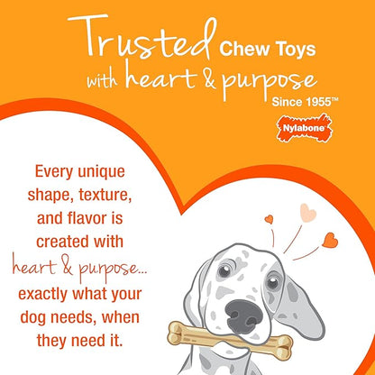 Nylabone Textured Bone Power Chew Toy for Dogs, Durable & Tough Dog Toys for Aggressive Chewers, Beef Jerky Flavor, Large Dogs - Up to 50 lbs, 1 Count