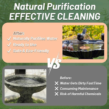 99.99% Pure Copper Bird Bath Purification Disk,Set of 2,0.6mm thick,Reinforced Copper Purification Cleaner with Four-Point Support,All-Season Safe Clean Water,Universal Fit for Outdoor Birdbath&Bowl