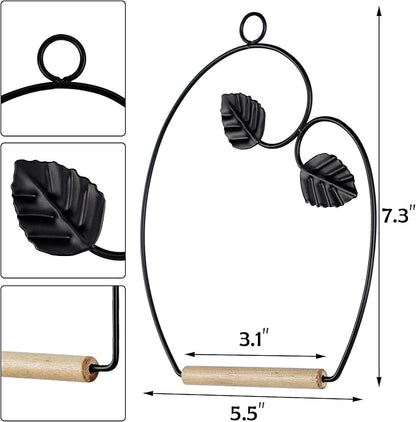 winemana Set of 3 Hummingbird Swings, Rust Resistant Metal Frame, Wooden Dowel, Attach to Bird Feeders, Perfect for Hanging Indoor Office Outdoor Trunk Lawn Patio Garden