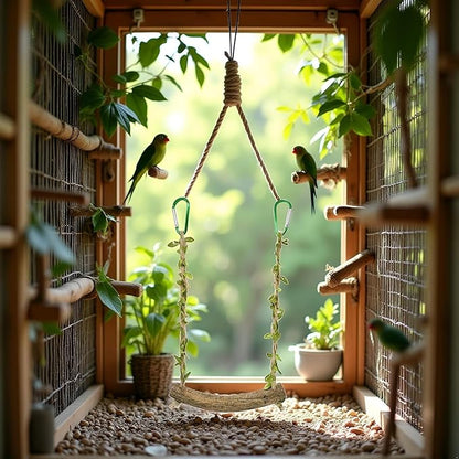 Chicken Swing Chicken Toy Perch Chicken Stand Bird Chew Toy for Birds Parrots Training Stand Holder Bird Toy Chickens and Parrots Bird Swings Birdcage Accessories, Swings