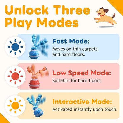 Interactive Dog Toys,Upgraded Motion Activated Rolling Dog Ball Toy for Small/Medium Dogs,Smart Automatic Rolling Toy with USB Rechargeable,Interactive Dog Balls(2PCS)