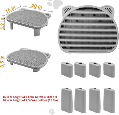 Litter Catching Step for Cat Litter Box, Litter Trap Stool for Automatic Litter Box Self Cleaning, Litter Collection Stairs, Litter Catcher Ramp for Old Geriatric Senior Cat or Kitten