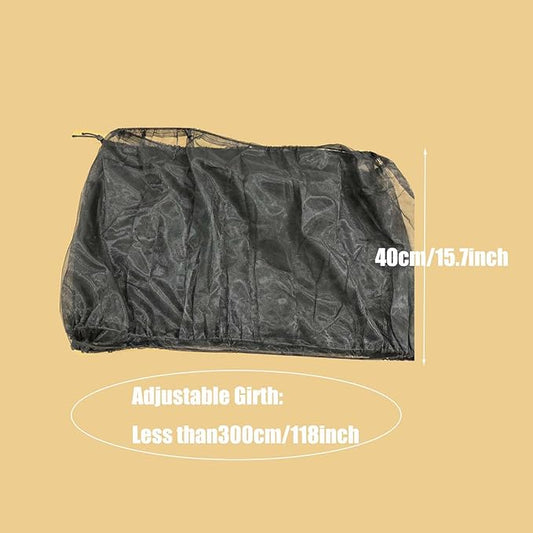 Allazone Bird Cage Seed Catcher, Large Bird Cage Cover, 75-118'' Universal Adjustable Birdcage Cover Skirt Soft Airy Nylon Mesh Net for Parakeet Macaw African Round Square Cage, Black