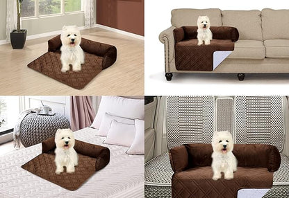 Brilliant Sunshine Premium Calming Dog Bed Mat, Silky Velvet, Removable Washable Cover, Cushion Protector and Couch Covers for Dogs, Pets, Cats, Small, Chocolate