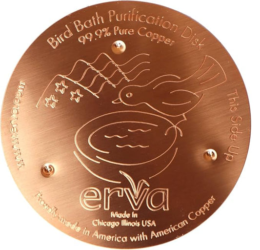Erva Copper Bird Bath Purification Disk - Made in USA (2-Pack)