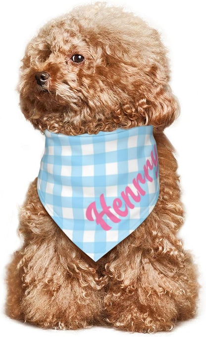 Custom Pet Scarf Personalized Dog Bandana with Name Personalized Add Your Text Bibs Triangle Head Scarfs Gift for Small Medium Large Dogs Cats Baby Puppy Pets Accessories