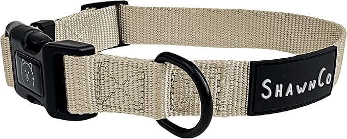 ShawnCo Dream Walk Dog Collar- Premium, Adjustable and Comfortable Pet Collar for Small, Medium, Large and Extra Large Dogs (L, Driftwood)