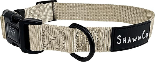 ShawnCo Dream Walk Dog Collar- Premium, Adjustable and Comfortable Pet Collar for Small, Medium, Large and Extra Large Dogs (S, Driftwood)