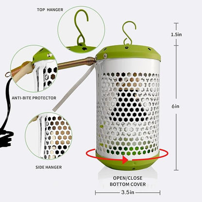 SYSAI Smart Bird Cage Heater with Auto Temperature Control and Anti-bite Power Cord Protector, Safe for Touching and Reliable Heating 24x7 (Small_50W)
