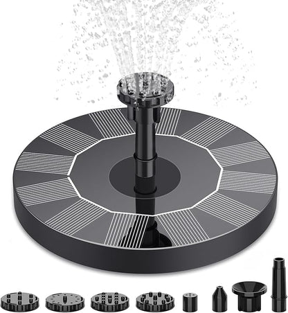 AISITIN Solar Bird Bath Fountain Pump, Solar Fountain Pump for Bird Bath with 6 Nozzles, Solar Powered Water Fountain Pump for Garden, Ponds, Pool, Fish Tank and Outdoor, 1.5W, 1.5W-New