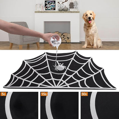Halloween Pet Mat for Food and Water, Pet Feeding Mat for Dog Cat Bowl Absorbent Anti-Stain Non-Slip Quick Dry Easy Clean Floor Placemat, Pets Accessories Indoor (24 * 35.5 in)
