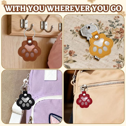 Custom Leather Pet Fur Keychain – Personalized Memorial Keepsake Keyring for Friend, Dog Cat Hair Sympathy Gifts﻿