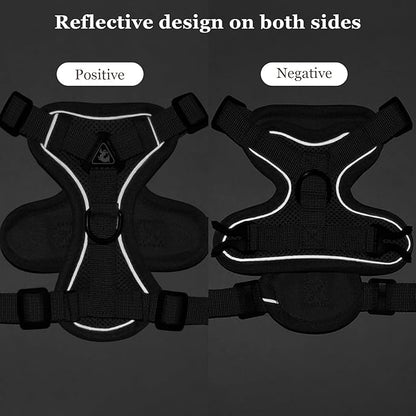 Wanheart cat Chest Harness and Leash, Anti-Escape Adjustable Soft mesh cat Leash and Chest Harness Set for All Types of Cats cat Vests (Grey, 3.3-6.6lb)