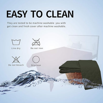 Easy-Going 100% Waterproof Dog Bed Cover, Non-Slip Pet Blanket for Furniture, Washable Couch Cover, Repleasement Sofa Cover (52X82 in,Dark Green)